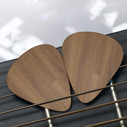 Lot de 12 médiators pour guitare marron grain de bois universel ABS médiators fins moyens lourds - Les Beatles, Paul McCartney, John Lennon, RIngo Starr, George Harrison Lot de 12 médiators pour guitare marron grain de bois universel ABS médiators fins moyens lourds – Image 8