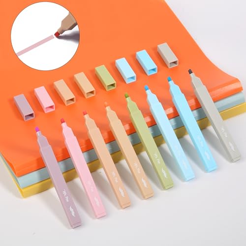 image for Mr. Pen Aesthetic Highlighters - 8 pcs, Chisel Tip, Pastel & Vintage C