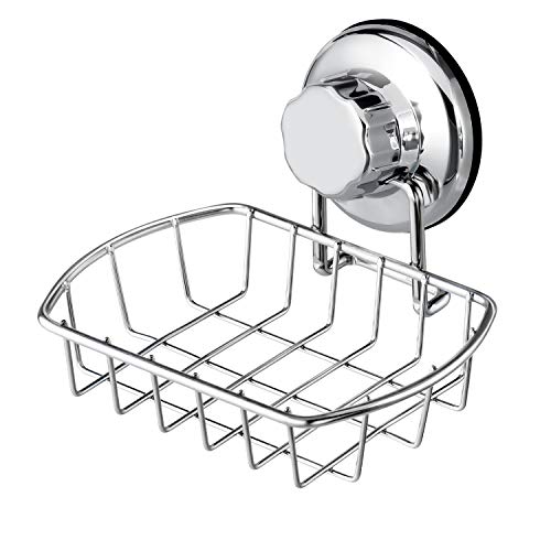 Ipegtop 3In1 Suction Cup Shower Caddy Bath Wall Shelf + Soap Dish Holder For Large Shampoo Shower Gel Holder Bathroom Storage - Rustproof Stainless Steel #TOP7