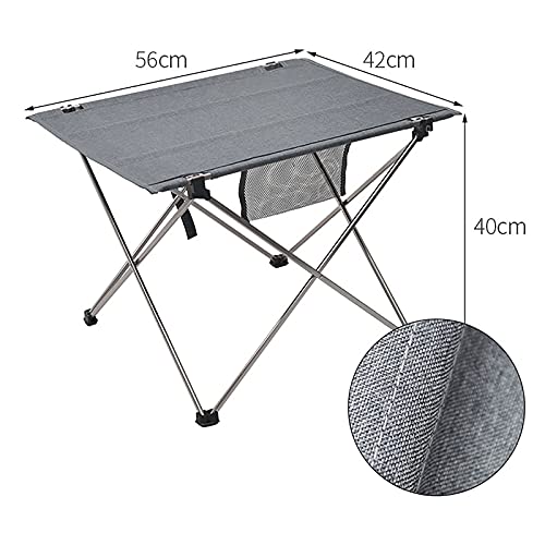 Table de camping portable robuste et stable | Petite table pliante grise ultra résistante - 5