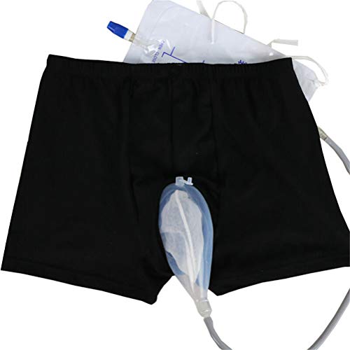 GFYWZ Male Incontinence Urine Bag, Wearable Breathable Urinal System with Spill Proof Urine
