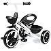 KRIDDO Kids Tricycles Age 24 Month to 5 Years, Toddler Kids Trike for 2.5 to 5 Year Old, Gift Toddler Tricycles for 2 - 4 Year Olds, Trikes for Toddlers, White