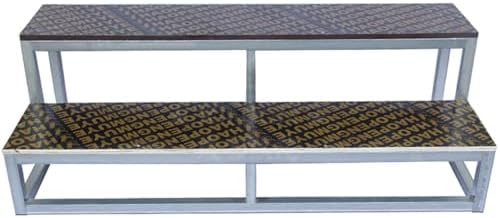 1-Tier Portable Choir Risers, Sturdy Choral Platform Stairs for Singing Groups, Multi-Layer Plywood Step System for Classroom & Church (122x30x20cm)