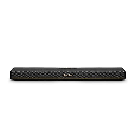 Marshall Heston 60 Soundbar - Dolby Atmos Immersive Sound for TV, Movies, and Music Volume, Bass, Treble Controls Bluetooth, Wi-Fi, HDMI, 3.5 mm Aux Inputs - Black