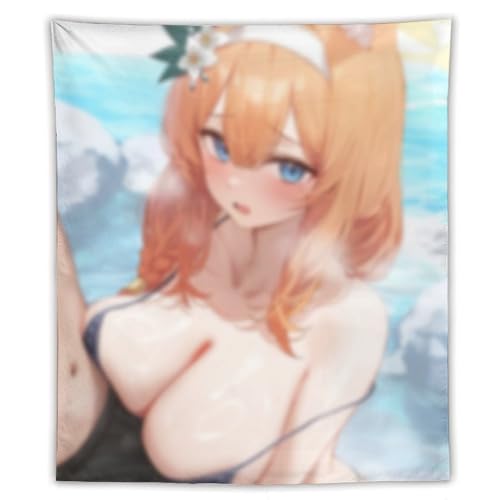 LIEGBMEU Sexy Bikini Hot Anime Girl Tapestry 50"x60" Indoor Outdoor Wall Quilt Art Whimsical Tapestry Decoration,AD67