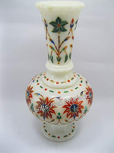 Vase de fleurs déco intérieur pierre semi-précieuse 20,3 cm
