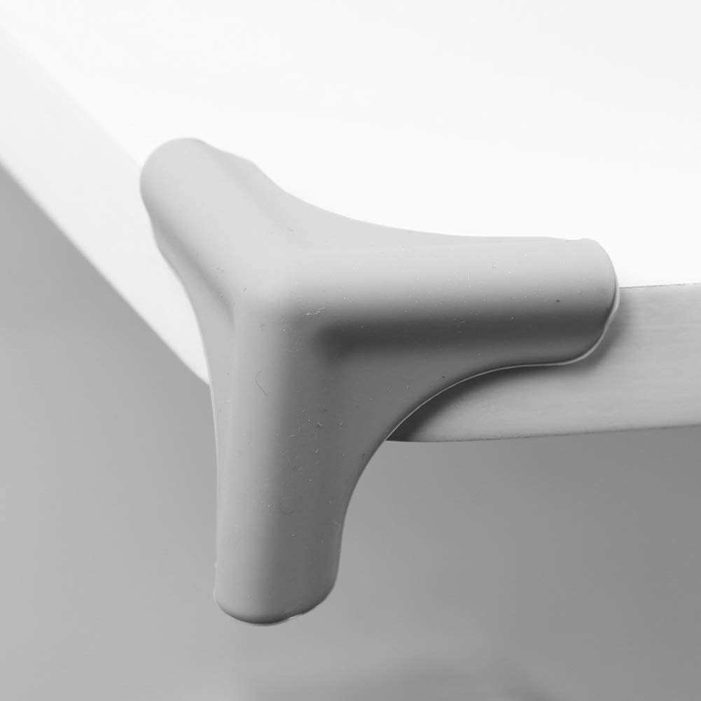 Safety Corner Guards, Removable Silicone 4PCS Protectors, for Furniture(Range Hood Anti-Collision Angle-Gray)