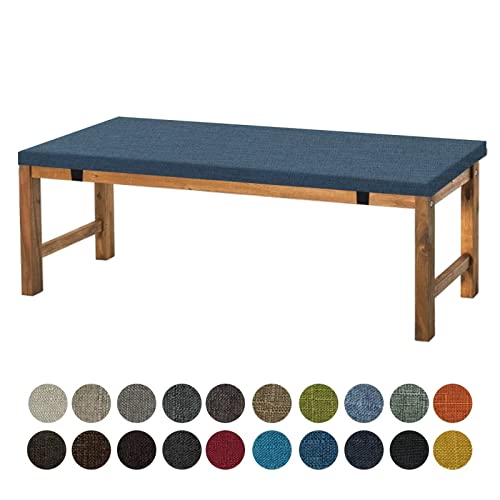 Aselbia Bankauflage Sitzkissen 80X30X5CM,Waschbare Rutschfestes Bankkissen Sitzauflage Bequeme Bankpolster für Bank, Fensterbank, Gartenmöbel, Terrasse, Drinnen,Navy Blau
