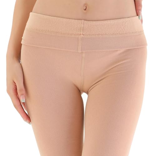HGps8w Women's Fleece Lined Tights Stretchy High Waisted Thermal Opaque Stockings Warm Winter Soft Pantyhose4