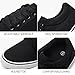 BENPAO Mens White Casual Shoes All Black Fashion Sneakers for Men Low Top Lace Up Canvas Shoes(Black,us013)