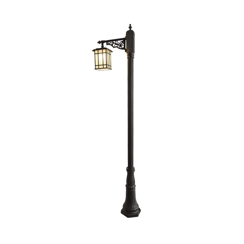 Lampa zewnętrzna słupek świetlny, tradycja zewnętrzna wodoodporna trawa stojąca lampa stojąca willa wysoki biegun krajobraz kolumna lampa ogrodowa oświetlenie uliczne trawnik, 1 światło