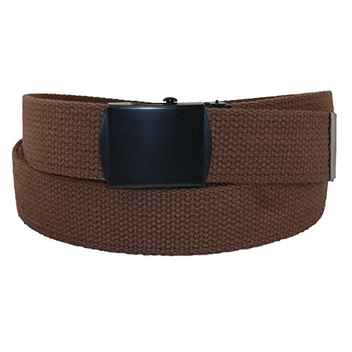 CTM Fabric Big & Tall Adjustable Belt with Black Buckle