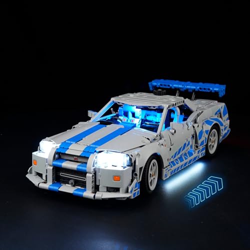 Image of LIGHTAILING Led Light for Lego-42210 2-Fast-2 Furious Nissan Skyline GT-R (R34) Car - Valentine's Day Edition - Easy Install, Hidden Wiring, Home Decor & Gift-Ready (Model Not Included)