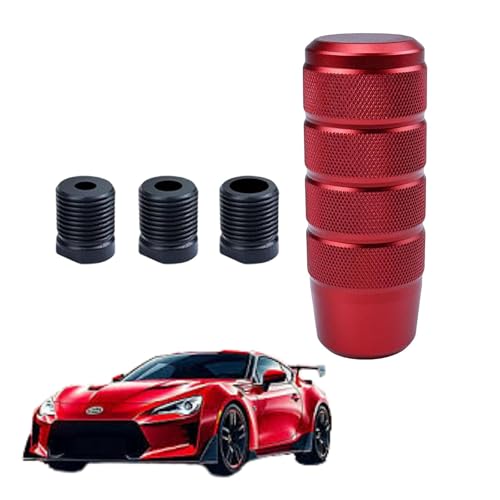 Image of Medirich Lifesciences Sukichi Car Gear Knob Stylish | Universal Car Gear Shift Knob | Manual Transmission Gear Shifter | Car Interior Accessories | Anti Slip Gear Lever Knob | (Slim Dotted, Red)