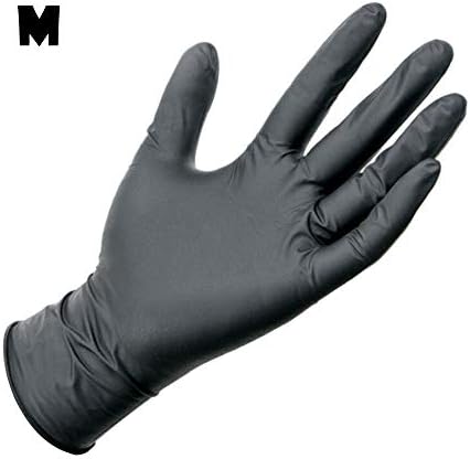 Disposable Rubber Gloves 100 pcs Nitrile Gloves Raven Black Comfortable Protective Convenient Comfortable Mechanic Tatoo Latex Gloves PVC Gloves Powder Free Gloves Exam Gloves