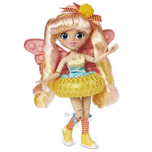 Sunny Days Entertainment Fidgie Friends Dandelion Wishes – Butterfly Wing Pop It with Stress Ball Skirt | 10.5 Inch Fashion Doll with Fidgets | Sensory Toys for Kids