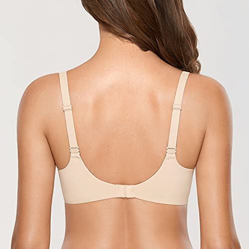 DOBREVA Women's Push Up T-Shirt Bra Underwire Padded Bras Plunge Full Coverage4