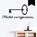 Produktbild WANDKINGS Wandtattoo Schlüssel Nicht vergessen 40 x 18 cm schwarz - erhältlich in 33 Farben