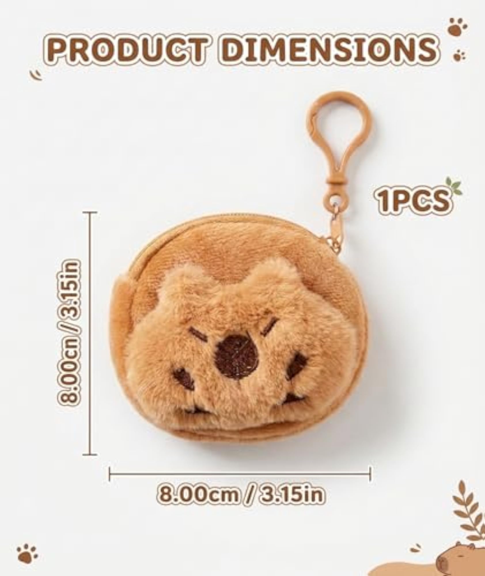 Coin Purse for Women, Capybara Bag