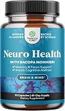 Nootropic Brain Supplement for Memory and Focus Support - Vitamins for Mental Support & Clarity with Bacopa Monnieri, VIT A, B6, Riboflavin, Niacin, Thiamin & Folate - Cognitive Complex - 90 Count