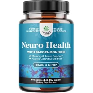 Nootropic Brain Supplement for Memory and Focus Support – Vitamins for Mental Support & Clarity with Bacopa Monnieri, VIT A, B6, Riboflavin, Niacin, Thiamin & Folate – Cognitive Complex – 90 Count