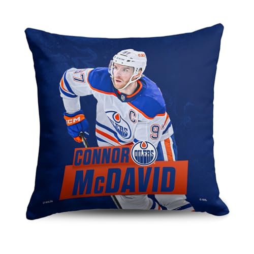 Northwest NHL Edmonton Oilers Pillow, 18" x 18", Connor McDavid