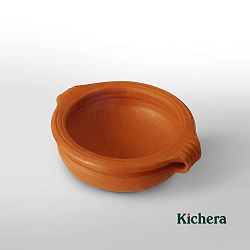 Image of Kichera Unglazed Clay Pottery Mud Pot /Earthen Handi for Cooking & Serving (1 Litre)