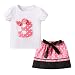 Mud Kingdom Polka Dot Toddler Girl's Birthday Clothing Set I am 3 Pink Skirt