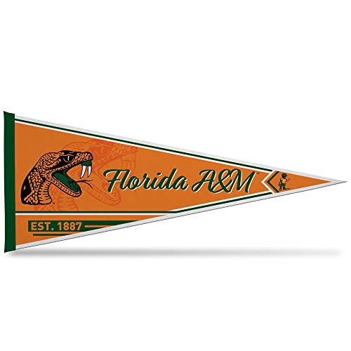 Rico Industries NCAA Florida A&M Rattlers - FAMU Classic 12" x 30" Felt Wall Décor Pennant - Great for Home/Bed Room/Man Cave Décor