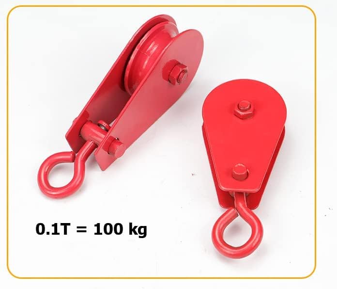 Croptronia 100kg (0.1 T) Metal Lifting, Hoisting Wheel, sheave Metal Climbing Pulley for Lifting Rope, Gym, Exercise, Pull up bar, Climbing, Hanging 2