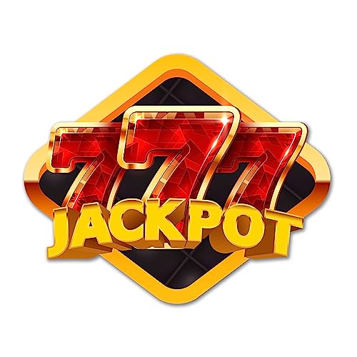 Triple 777 Jackpot Sticker | Casino Slot Machine Gambling Decal for Home Decor, Wall, Window, Car (9