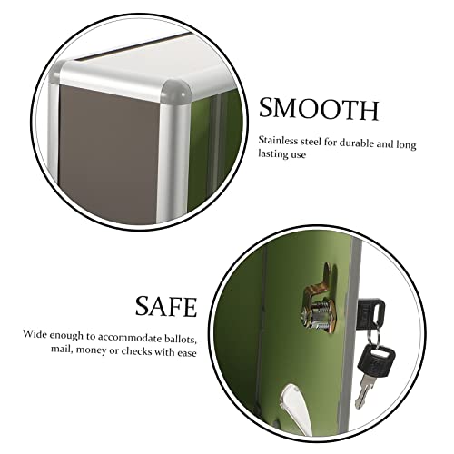 Jojofuny Box Mailbox Wall Mail Holder Key Safe Wall Mounted Mailboxes Collection Box Wall Mountable Drop Boxes Hanging Secured Postbox Creative Suggestion Box Alloy Mailbox With Lock Alloy #TOP6
