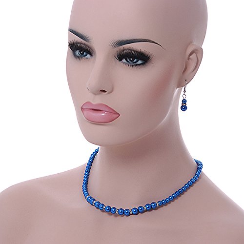 Collar de cuentas ajustable para escotes variados y juego de joyas 3