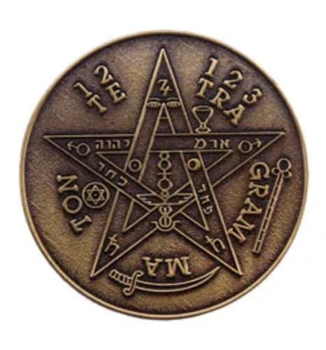 Tetragrammaton ��䊐� ����� �鋳 ��䊐� �V���{�� �_ �C�X���G�� ���[�h �w���E ���̈�� �\�������}�W�b�N�̘Z�p�` 1.6�C���` �G�i�����s���o�b�W, 1.6 Inches, �G�i����, �G�i����