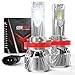 Cenmoll Bombilla H11 Led, 140W 36000LM 700% de brillo ángulo de haz ajustable de 360 grados, 6000K blanco frío Bombillas H11 H9 H8 Led Canbus 12V 24V controlador Canbus integrado Plug & Play, 1 par