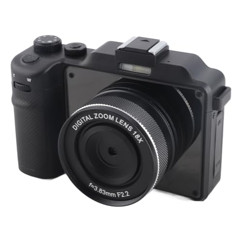 Qukaim 5K Digitalkamera, Vorne Hinten Dual Linse, 64 Megapixel, 18X Autofokus Vlog-Kamera für Reise- und Partyaufnahmen, HD Video, Kompaktes Design