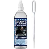 BMUT 250ml Reines Silikonöl 100% für Laufbänder – Premium Laufband Öl mit Präzisions-Dosierspitze & Langer Pipette – Universell für Laufband, Fitnessgeräte, Spinning Bike & Crosstrainer u.v.m.