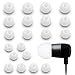 MMOBIEL 10 Pares Puntas de Goma/Juego de Auriculares de Silicona Compatible con Monster Panasonic Powerbeats Sony JBL Phillips Audio-Technical (Blanco)