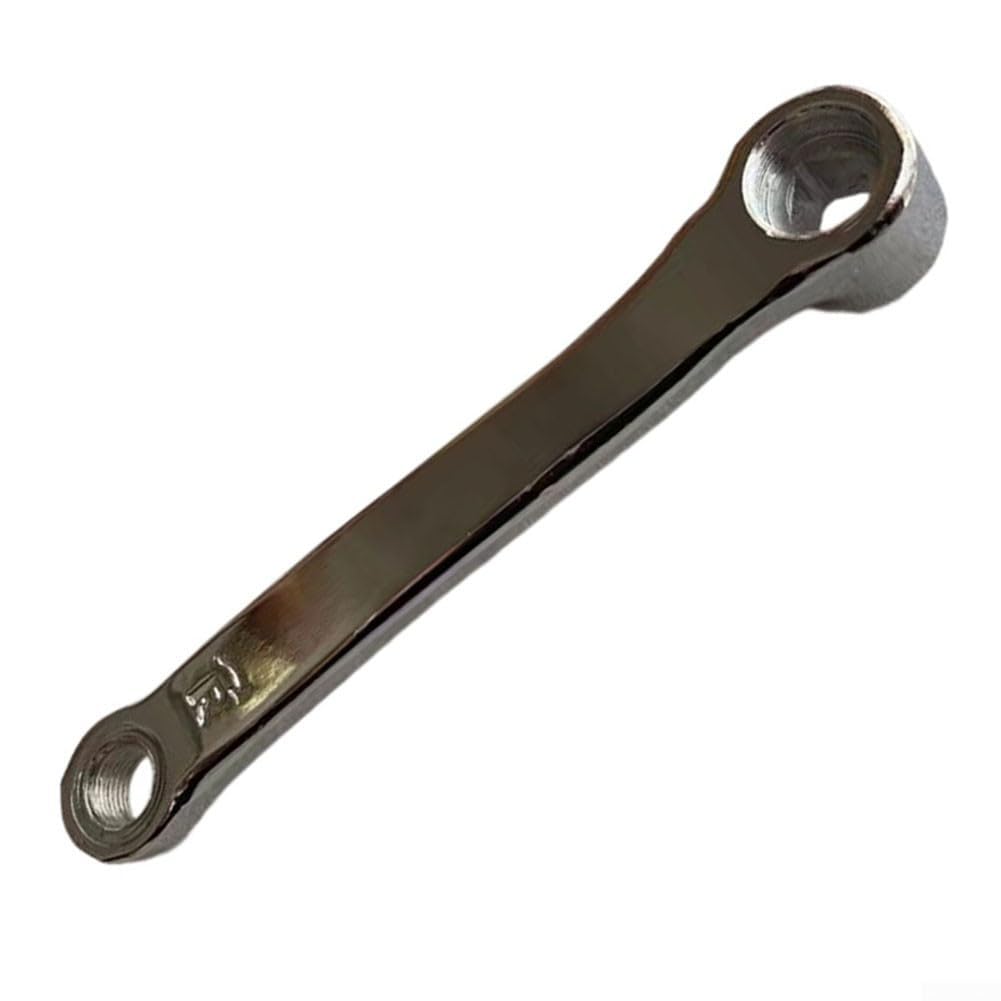 Pedivella in acciaio per cyclette, spaziatura di 152 mm, con foro rombico per pedale filettato M14, coppia di pezzi di ricambio per coppia sinistra e destra, colore argento