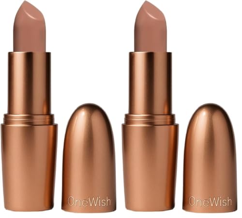 Image of One Wish Creamy Matte Lipstick Long Lasting for Women - Latte Love Shade 06 | Full Coverage | Creamy Formula | No Flaky Lips | No Dryness | Vitamin E, Almond Oil & Shea Butter for Moisturising Lip | 8 Hrs Lasting | Smooth Finish | 3.8 gm