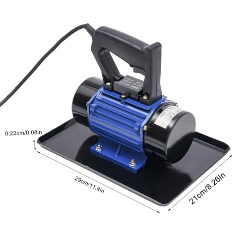 Electric Concrete Vibrator Motor - 110V 370W Portable Cement Vibrating Machine - Cement Smoother - Industrial Concrete Vibrating Motor - 3500 RPM Handheld Table Motion Concrete Vibrator (Blue)