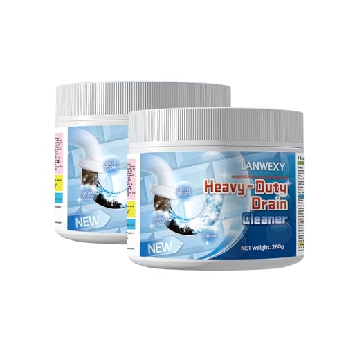 Lanwexy Pipe Dredging & Drain Cleaner Powder, 2 Bottles