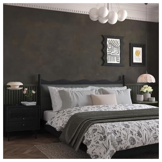 JSEVEM 16"×354" Thick Darker Charcoal Tan Grey Rusty Concrete Wallpaper Peel and Stick Waterproof Metallic Brown Tan Gray Concrete Contact Paper Vinyl Adhesive Sticker for Bedroom Bathroom Gym Walls