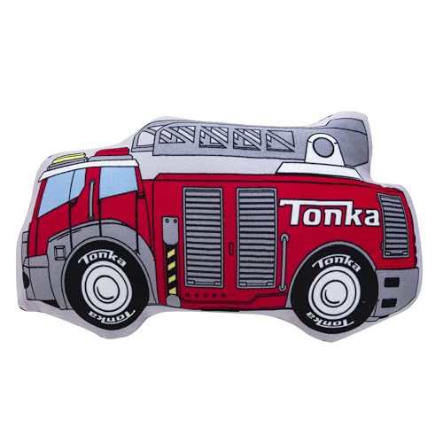 Image of Northwest Hasbro Tonka Fire Truck Cloud Pillow, Plush Comfort for Kids Adults, Bedroom Playroom Decor, Spot Clean, 12 Inch