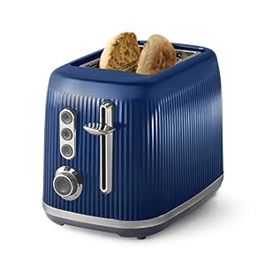 Oster® Retro 2-Slice Toaster with Quick-Check Lever, Extra-Wide Slots, Impressions Collection, Blue Oster Retro 2 Slice Toaster with Quick Check Lever Extra Wide Slots Impressions Collection Blue