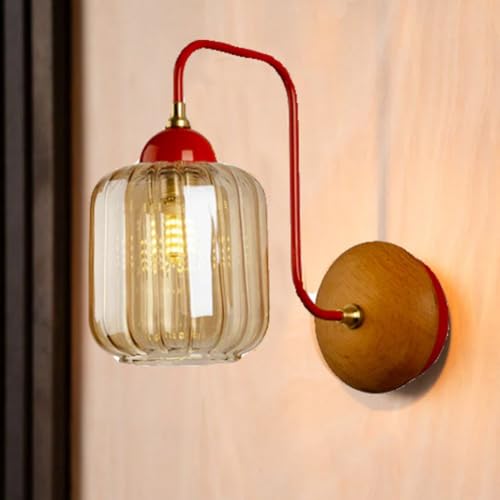 Lámparas de pared nórdicas de cristal ámbar modernas de interior 4