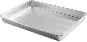 Nordic Ware Prism 21x15 inch Extra Large Baking Pan, XL Capacity, Textured Natural Aluminum for Roasting Baking Broiling