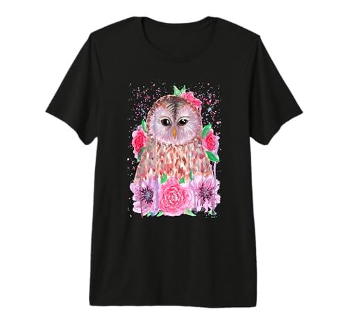 Abstracto Colorido Cárabo y Flor Acuar Camiseta Premium