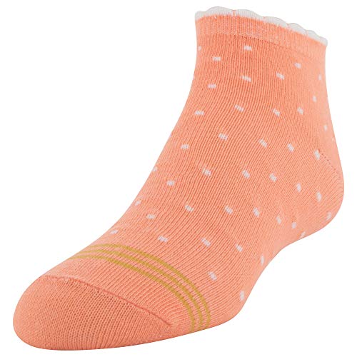 GOLDTOE Girls' Everyday Scallop Top Mid Crew Socks, 8 Pairs2