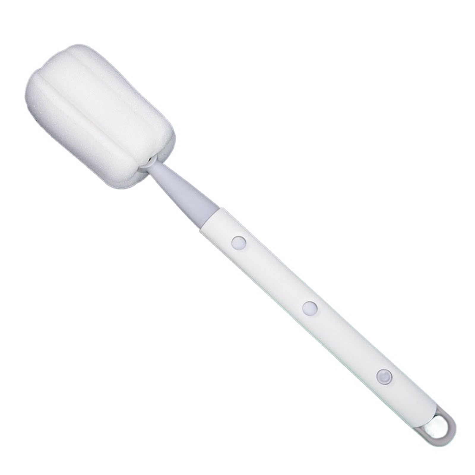 goupillon bouteille Brosse de nettoyage à manche Long réglable, éponge multifonctionnelle for bouteilles en verre, tasses, outils cuisine, usage domestique(WHITE,5PCS)